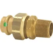 Viega Bronze Fittings 2''X2'' Propress Press Mpt Zero-Lead Bronze Union Plumbing