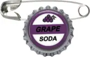 1 Grape Soda Bottle Cap Pin