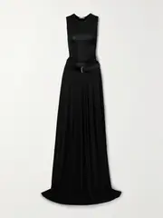 [PETER DO] PETER DO - Belted Stretch-jersey Maxi Dress - Black - medium medium Black