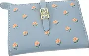 [Ipetboom] Wallet for Women Cute Decorative Zipper Purse Small Portable Design for Cards Coins and Small Items for Everyday Use
