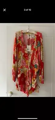 Spell And The Gypsy Tyler Long Sleeve Romper In Chilli Size L