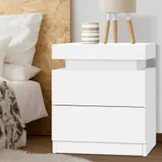 2 Drawers Artiss Bedside Table Nightstand White