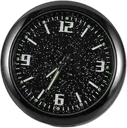 Car Luminous Clock Time Clock Car Stick on Clock Small Clock Automotive Clock Car Clock Auto Clock Truck Clock Auto Dashboard Clock Mini Round Clock Mini Clock Black Zinc Alloy