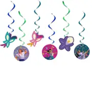 6PC Encanto Party Supplies Spiral Swirl Hanging Birthday Decorations