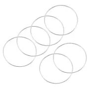 130mm(5.12") OD Metal O Ring Non-Welded Craft Hoops for DIY Silver Tone 10pcs