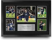HWC Trading FR A3 Lionel Messi PSG Gifts Printed Signed Autograph Picture for Football Fans and Supporters - A3 Framed