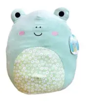 Squishmallows Fritz the Frog 16" Floral Design Plush Brand New