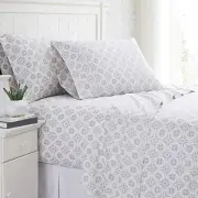 , Aztec Dreams, 100% Cotton Bed Sheets Size, 300 King 13 - Aztec Dreams Grey