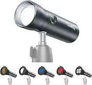SMALLRIG RGB LED Photography Flashlight, 7500mAh Aluminum Alloy Patterned Ambient Light, 4 Color Fill Light with 20 Patterned Light Filters, Perfect for Photo, Content Creation Accessorie RF10C 4634
