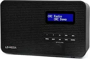LEMEGA DR1 Portable DAB/DAB+ and FM Digital Radio,Handled DAB Radio,Dual Alarms Clock,Snooze Sleep Timer,20 Preset Stations,Headphones-Out,LCD Display,Batteries Portable or Mains Powered -Black