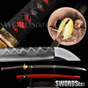 Hand Polished Japanese Katana Damascus Folded Steel Samurai Sword Razor Sharp