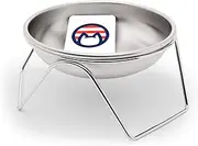 Raised Cat Bowl Stand for Food & Water by Americat – Made in USA – Stainless Steel, Spill-Proof Elevated Feeder, Dishwasher Safe, Human Grade, Whisker Friendly (Bowl + Stand)