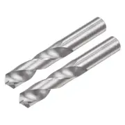 9mm C2/K20 Tungsten Carbide Straight Shank Spiral Flutes Twist Drill Bits 2pcs