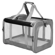3 in 1 Pet Soft Crate Dog Cat Carrier XL Size Grey