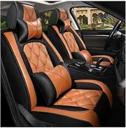 FROON Car Seat Covers Accessories Suitable for Suzuki Swift Vita Lakartas Grand Bitter Splash Alivio Sereri Waterproof Leather 5 Seater Car Seat Cover Orange Color