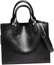 [TINEASUR] Retro Leather Handbags Pu Tote Bag for Women Shoulder Bag for Shopping