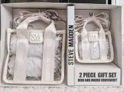 Steve Madden Mini & Micro Crossbody Bag 2 Piece Git Set Vanilla Clear Bags