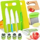 Kids Safe Knife Set, 13 Pieces Montessori Kitchen Tools for Toddlers, Kids Co...