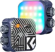 Pocket Video Light Magnetic Fill Light Video Conference Lighting CRI96+ 2500K-9900K Dimmable 21 Lighting Effects for Vlog Selfie Live Photography Blue