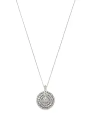 Bloomingdale's Fine Collection Diamond Round Cluster Pendant Necklace in 14K White Gold, 1.0 ct. t. w.