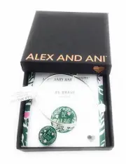 Alex and Ani BE BRAVE Bangle Bracelet Shiny Silver NWTBC