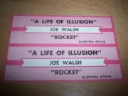 2 Joe Walsh A Life Of Illusion / Rocket Jukebox Title Strips