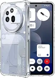 FDHYFGDY Case for Nothing Phone 3a Pro Case, Transparent Shockproof Silicone Phone Case, Clear Thin Soft TPU Bumper Cover Case