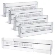 Drawer Dividers, 4 Pack Adjustable Drawer Organizers 3.2" High Expandable fro...