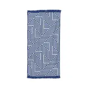 Lazy Dayz Blue Color Rectangualar Towel With Tassle