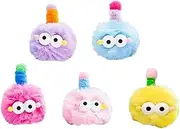 Yorajuy Car Dashboard Ornaments, Cute Coal Ball Decorative Ornament, Automotive Interior Accessories Plush Dashboard Decoration for Women Trip Driving Trucks Travel Center Console Road