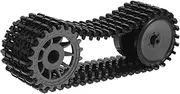 1 Set Car Tracks Remote Control Crawler Tank Model Assembly Tank Track Replacement Crawler Robot Tank Tracks Crawler Accessories Replacement Tank Wheels Black Rubber