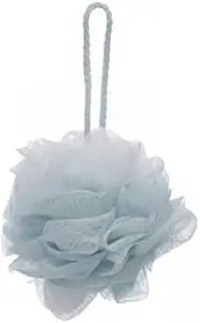 TENOL 4xShower Ball Body Scrubber, Color for Men Women Hanging Reusable, Soft Portable Bath Sponge, Body Puff for Outdoor Bathroom Hotel, Blue, 4 Pcs