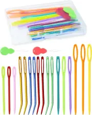 19 Pcs Yarn Needles Set, Assorted Yarn Needles Bent Tapestry Needle Weaving Need