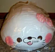 NWT 18" Dokuzetsu Azarashi Big White Seal Plush Pink Bow Dreamy Toreba Banpresto