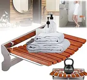 Folding Shower Seat for Bath Wall Mounted,Folding Shower Seat Stool Bathroom,Stainless Steel Shower Bench for Inside Shower,for Bathroom,Living Room,Bedroom and Garden Decor