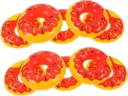 10pcs Mini Swim Rings for Dollhouse Decor Tiny Doughnut Shaped Pool Float Miniature House Accessories for Bathing Fun and Summer Pool Parties