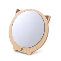 在飛比找momo購物網優惠-【小麥購物】木質摺疊鏡子(日式簡約 木質化妝鏡 化妝鏡 桌面
