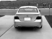 Rear bumper diffuser for BMW E60 E61 twin quad pipe exhaust M5 M Sport tech