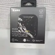 LAUT Huex Elements Protective Case for Apple AirPods, Series 1 & 2 Marble Black