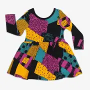Little Sleepies Halloween Sally's Patchwork Twirl Dress With Bodysuit 18-24M