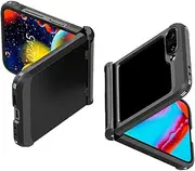 [Spigen] Slim Armor Pro Case Designed for Samsung Galaxy Z Flip 6 Case Air Cushion Protection Technology Hinge Protection Coverage Heavy Duty Hard Raised Edge Cover - Black