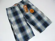 Lee Dungarees Boys Plaid Shorts Size 10 R NWT NEW Flat Front Adjustable