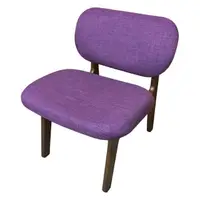 在飛比找momo購物網優惠-【AS雅司設計】Emily胡桃色紫布面實木餐椅-60x59x