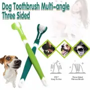 Dog Toothbrush Three Sided Pet Cat Mouth Oral Care Teeth Cleaning Multi-angle AU