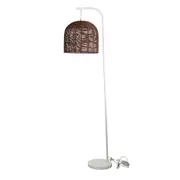 Jess Floor Lamp With White Base And Poppa Shade