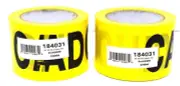 Lot of 2 3" X 300Ft Caution Tape Roll Yellow Barricade Hazard Safety Warning