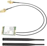Wireless Network Card Gigabit Tri Band WiFi 6E Generation 802.11AX Standard 6GHz 5GHz 2.4GHz M.2 NGFF Wireless Card Module with Bluetooth 5.2 for Linux ABS Material
