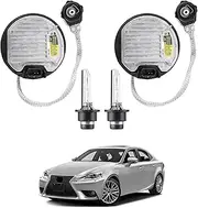 2Set 8110775020 Xenon HID Headlight Ballast with Igniter & D4S Bulb, White, Universal Fit for New Lexus GS LX RX 350 450h 570 (2012-2015), Mazda 6, Xenon Headlight Ballast Control Unit