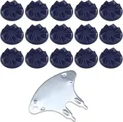 EMSea 22PCS Screw-in Cricket Spikes with Spanner Blue Cricket Cleat Set Replacement Suitable for Most Sneakers and Balls 22 * 10mm