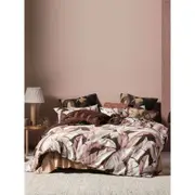 Linen House Kalena Cinnamon Bedroom Cotton Quilt Cover Set with Pillowcase